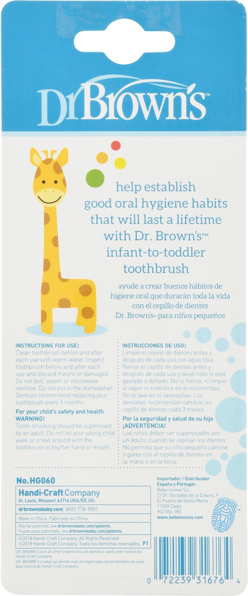 slide 4 of 9, Dr. Brown's Infant-to-Toddler (0 - 3 Years) Toothbrush 1 Each, 1 ct