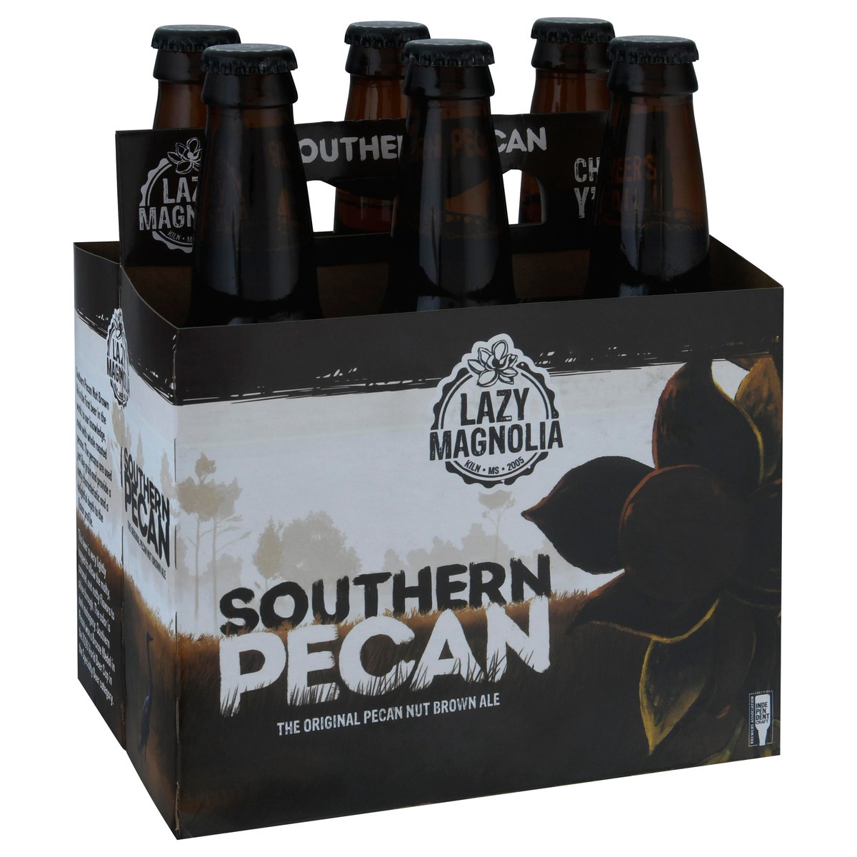 slide 2 of 12, Lazy Magnolia Brown Ale Southern Pecan Beer 6 ea, 6 ct