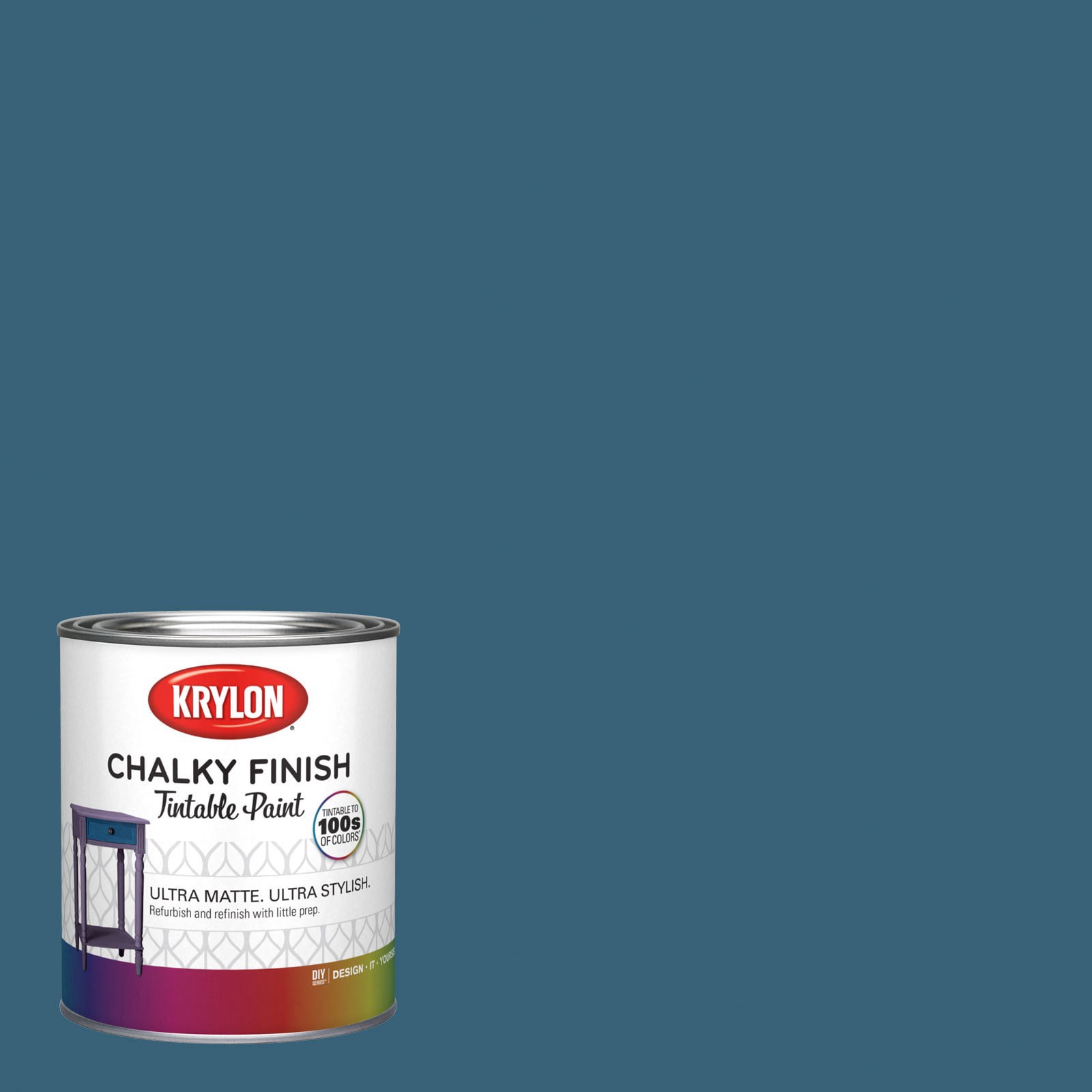 slide 1 of 6, Krylon Empire Fleet Blue 4006-6c Water-based Chalky Paint (1-Quart), 1 ct