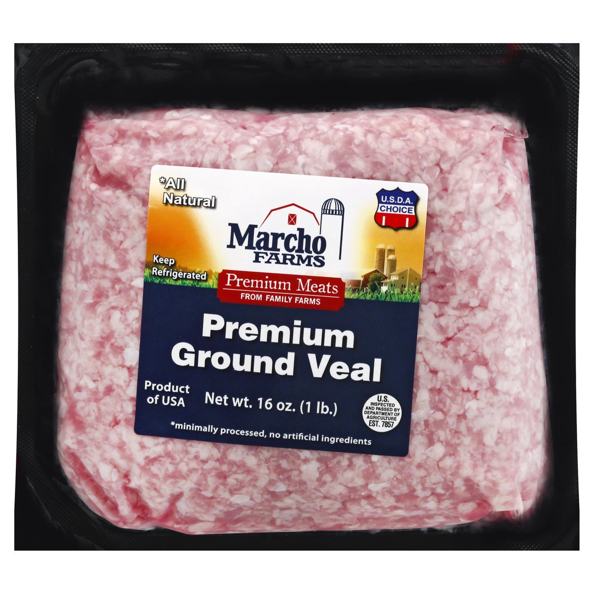 slide 4 of 12, Marcho Farms Premium Ground Veal 16 oz, 16 oz