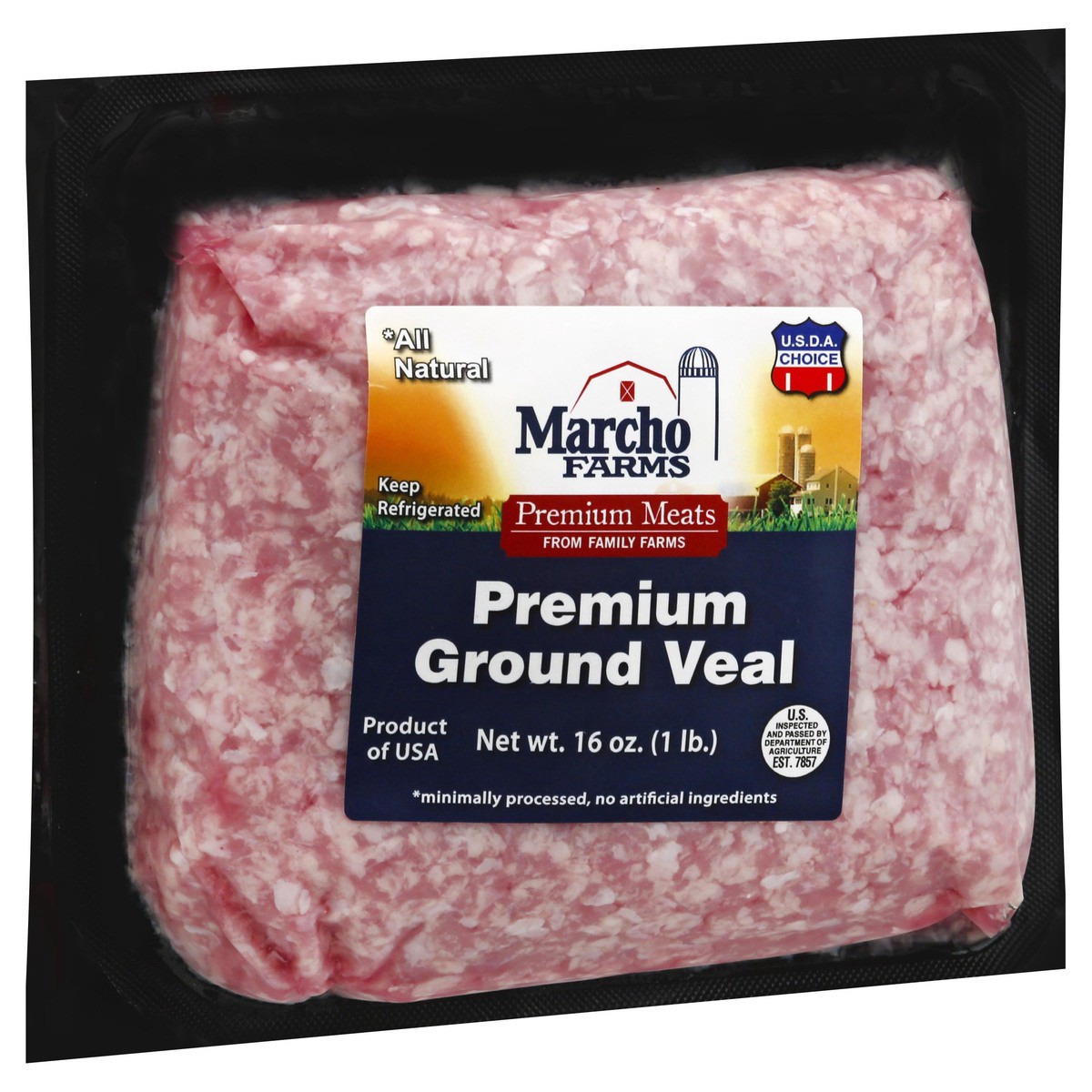 slide 12 of 12, Marcho Farms Premium Ground Veal 16 oz, 16 oz