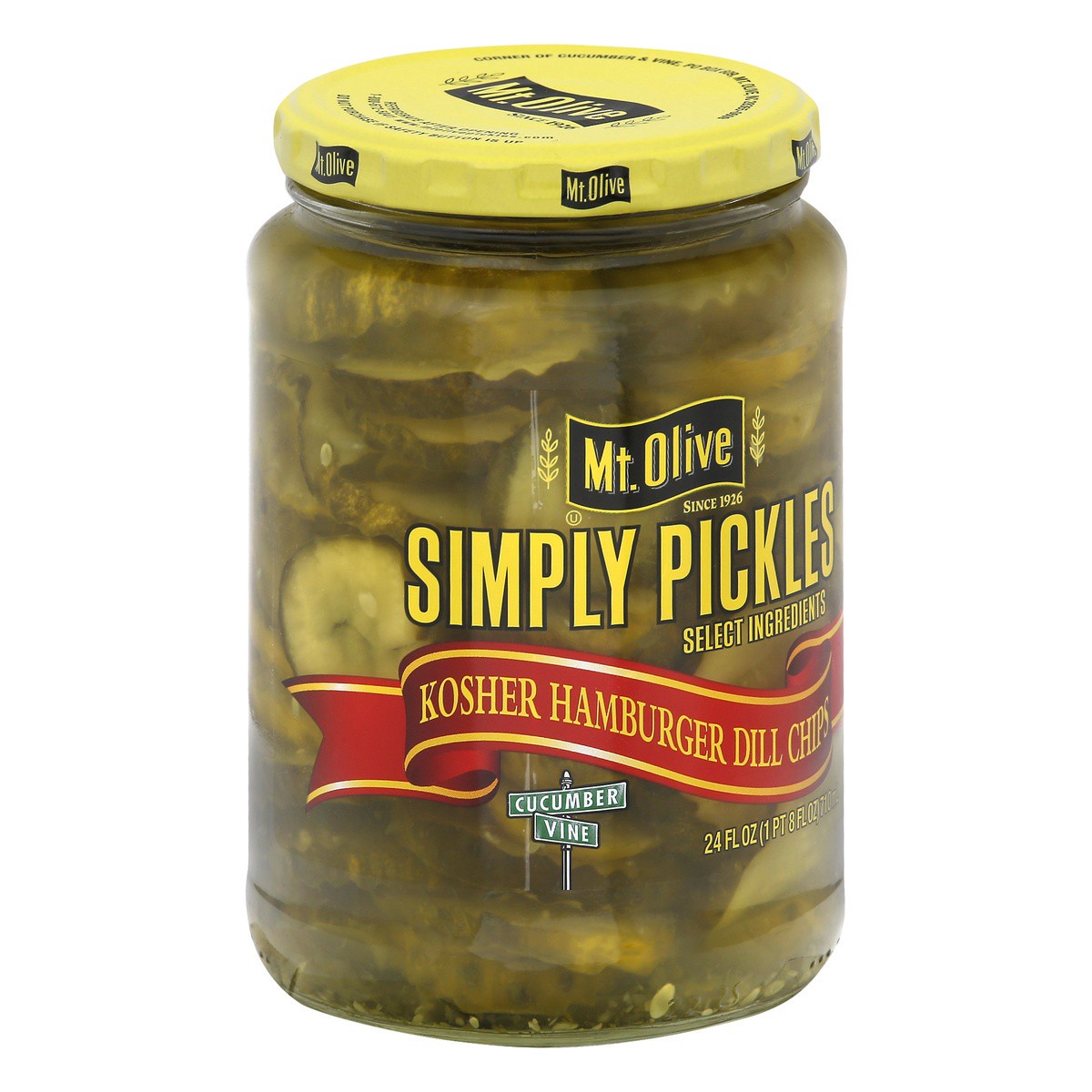 slide 2 of 9, Mt. Olive Simply Pickles Hamburger Dill Chips, 24 oz