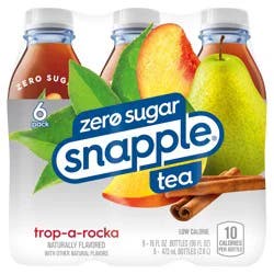 Snapple Zero Sugar Trop-Rocka Tea, 16 fl oz recycled plastic bottle, 6 pack - 6 ct