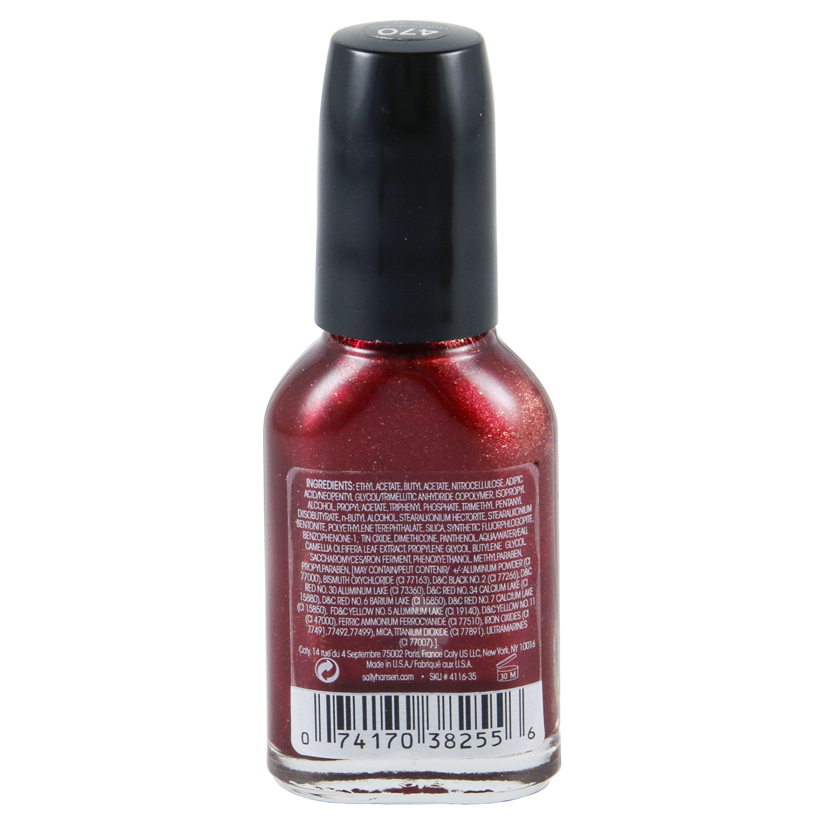 slide 2 of 3, COTY Sally Hansen SH Hard as Nails Color Nail Polish Lacquer Unbreakable 470 13.3 ML / 0.45 FL OZ, 13.30 mL