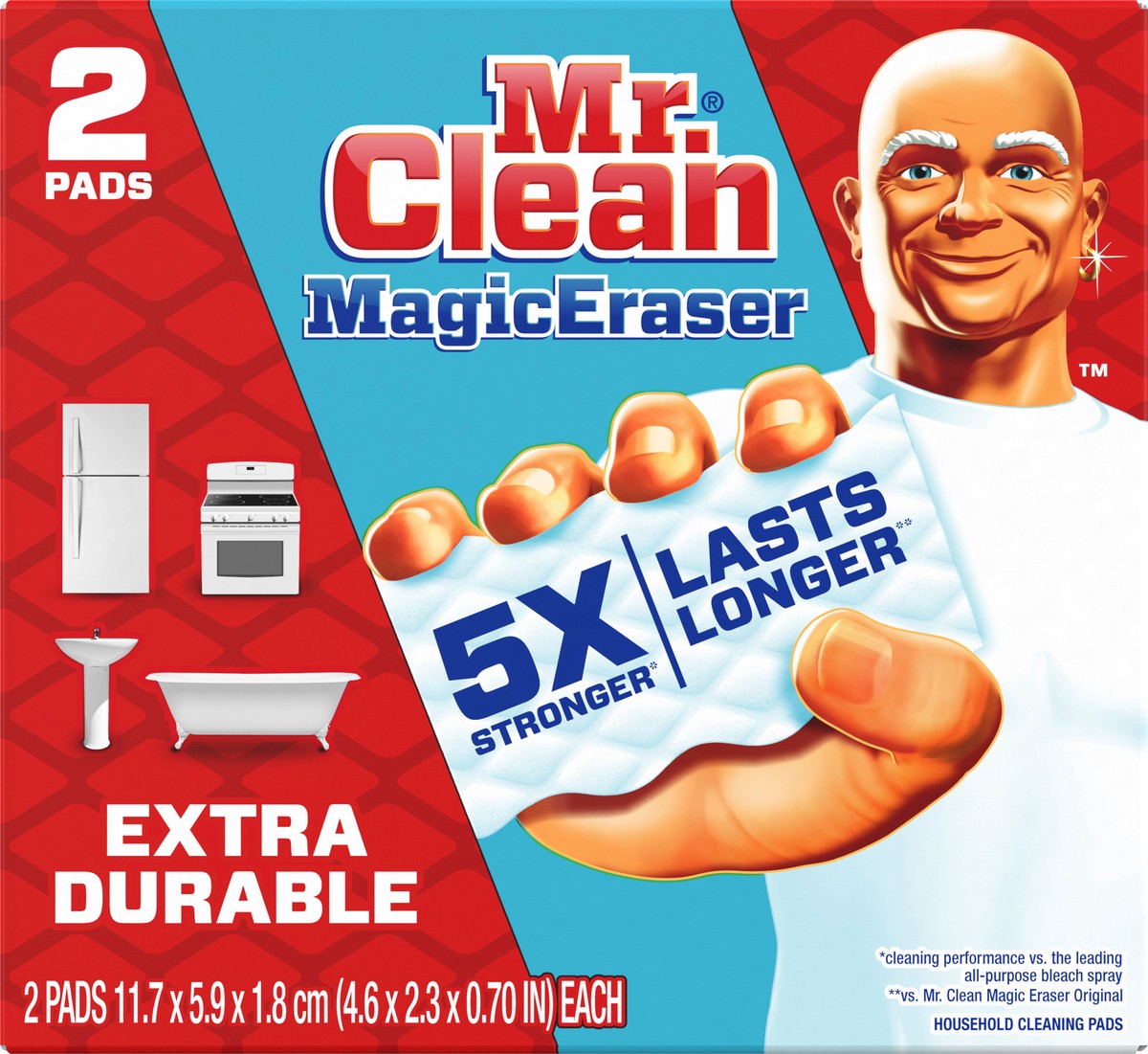 slide 3 of 4, Mr. Clean Magic Eraser Extra Durable Scrubber, Cleaning Pad, 2 ct, 2 ct