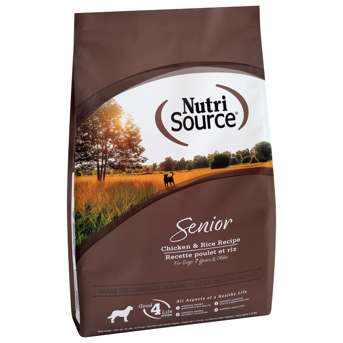 slide 10 of 15, NutriSource Senior For Dogs 7 Years & Older Chicken & Rice Recipe Dog Food 26 lb, 26 lb