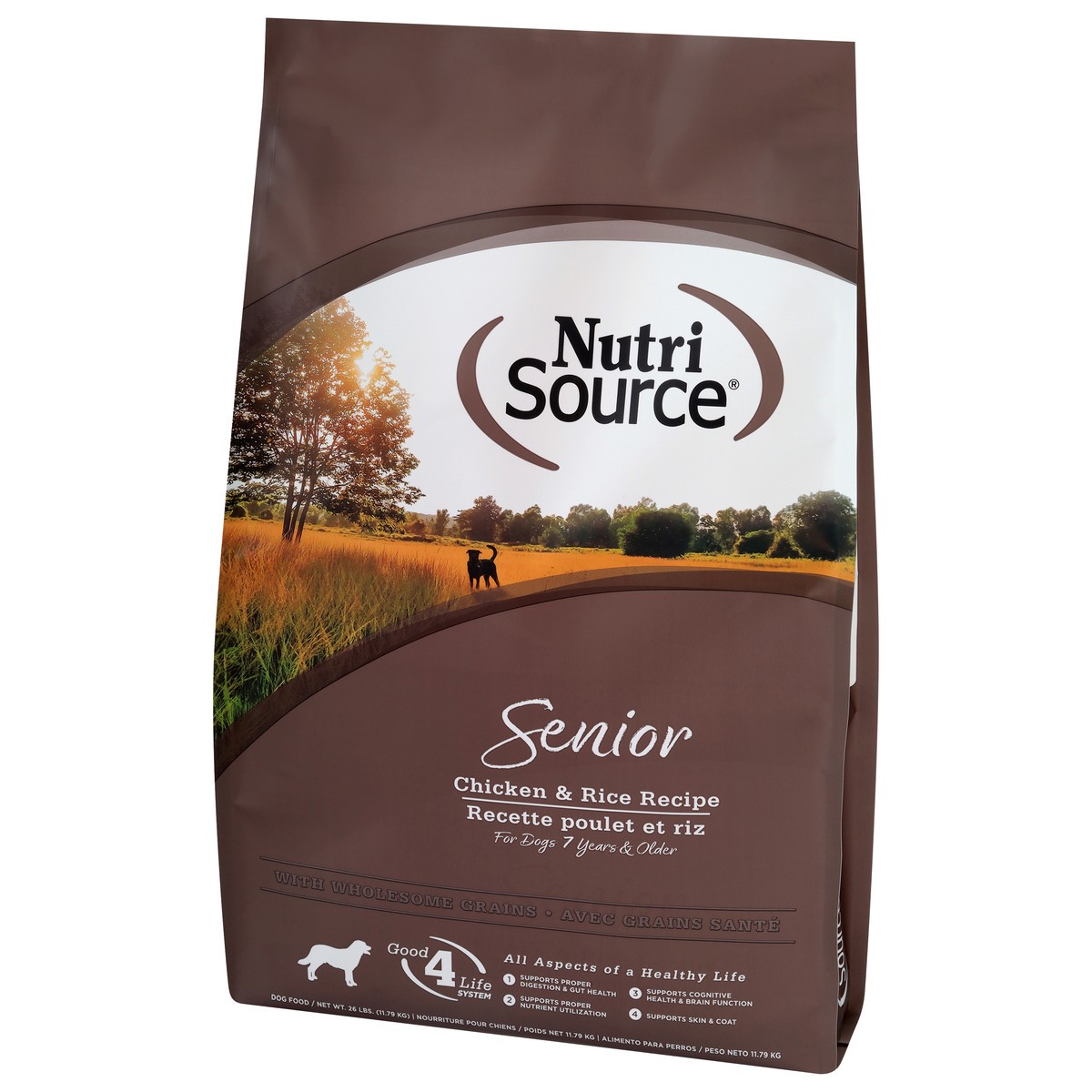 slide 6 of 15, NutriSource Senior For Dogs 7 Years & Older Chicken & Rice Recipe Dog Food 26 lb, 26 lb