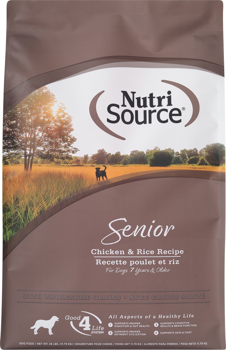 slide 13 of 15, NutriSource Senior For Dogs 7 Years & Older Chicken & Rice Recipe Dog Food 26 lb, 26 lb