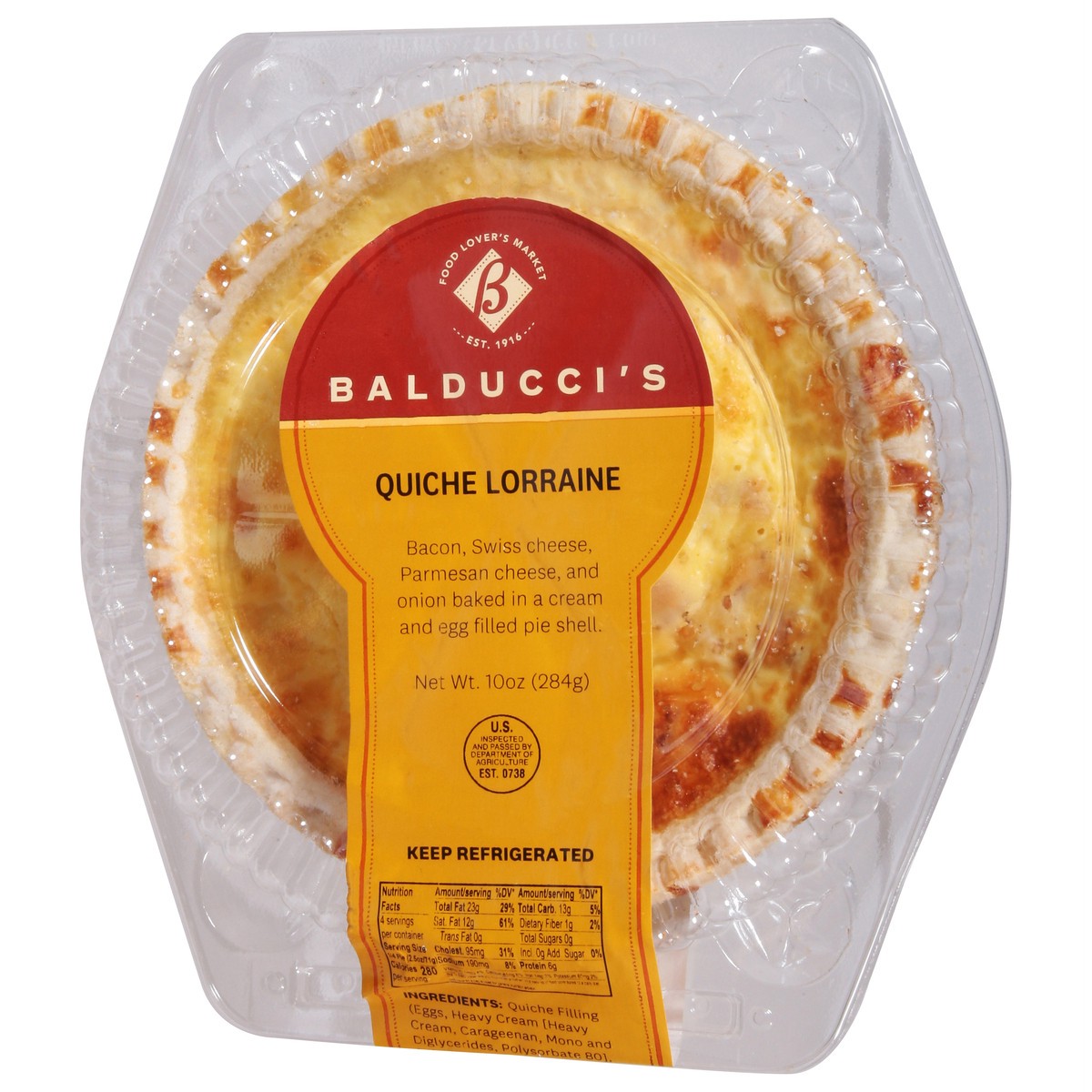slide 6 of 13, Bal Quiche Lorraine Sm - 10 OZ, 10 oz