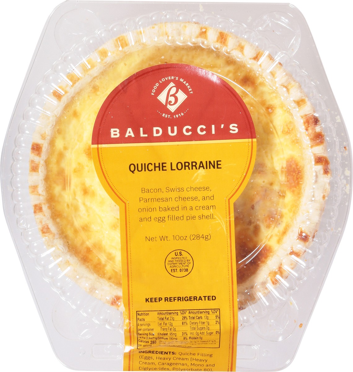 slide 7 of 13, Bal Quiche Lorraine Sm - 10 OZ, 10 oz