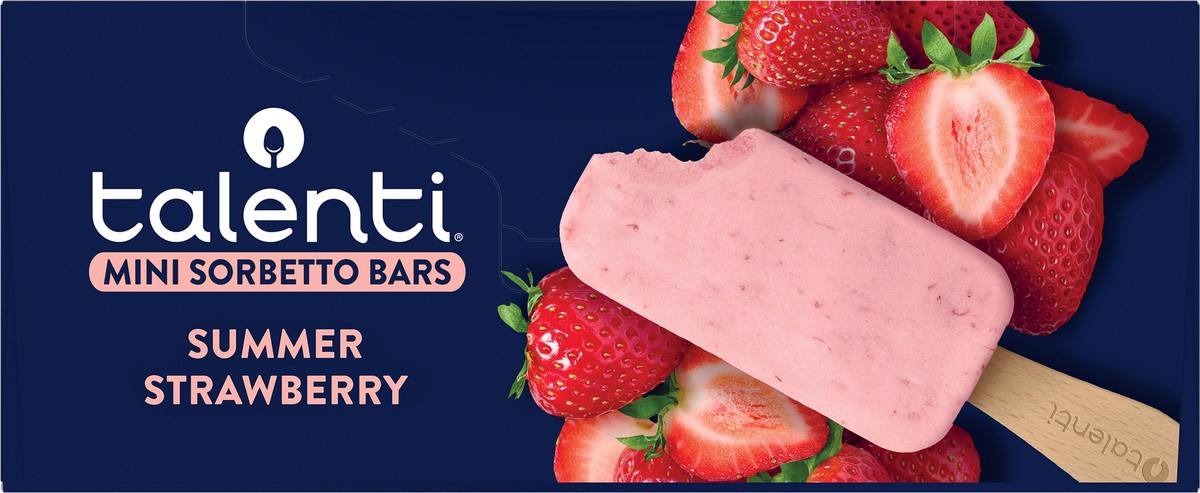 slide 7 of 12, Talenti Mini Sorbetto Fruit Bars Summer Strawberry with Real Fruit - 11.1oz/6ct, 6 ct