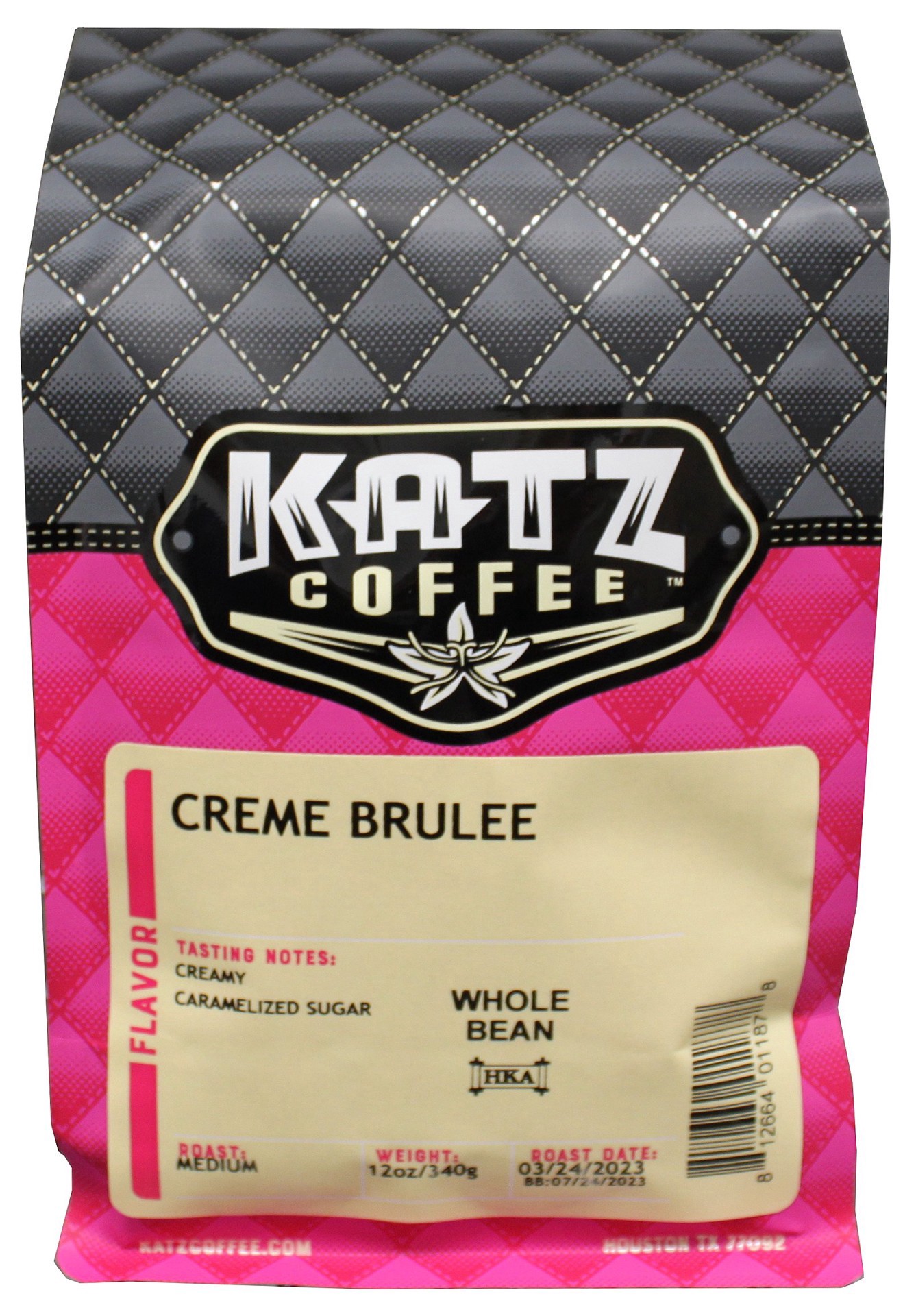 slide 1 of 1, Katz Crème Brûlée Whole Bean Coffee, 12 oz