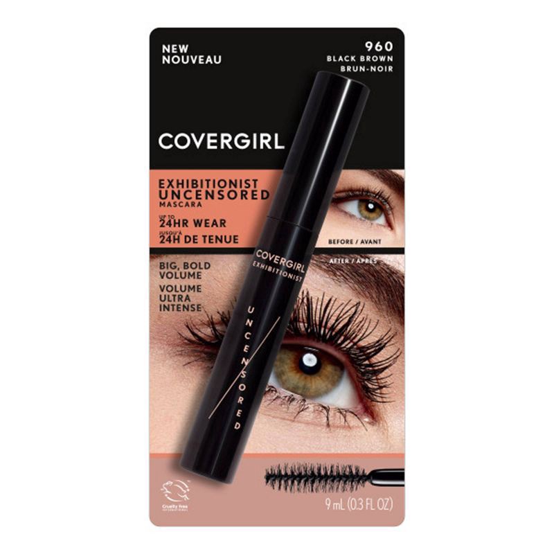 slide 4 of 4, Covergirl Exhibitionist Uncensored 970 Black Mascara, 1 ct