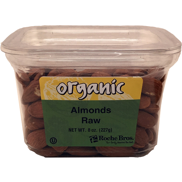 slide 1 of 1, Roche Bros. Organic Raw Almonds, 8 oz