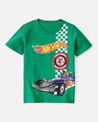 Carter's Toddler Hot Wheels Racecar Short-Sleeve Graphic Tee - Green 4T