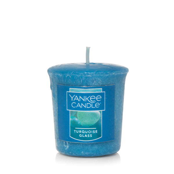 slide 1 of 1, Yankee Candle Votive Turquoise Glass, 1.75 oz
