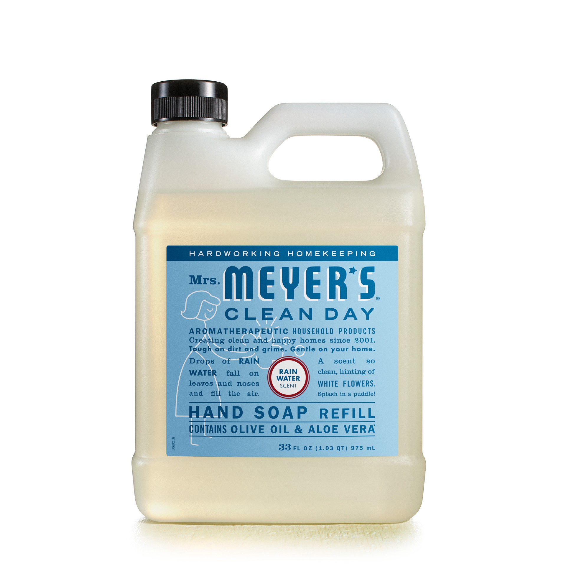 slide 1 of 3, Mrs. Meyer's Clean Day Liquid Hand Soap Refill, Rain Water Scent, 33 Ounce Bottle, 33 oz