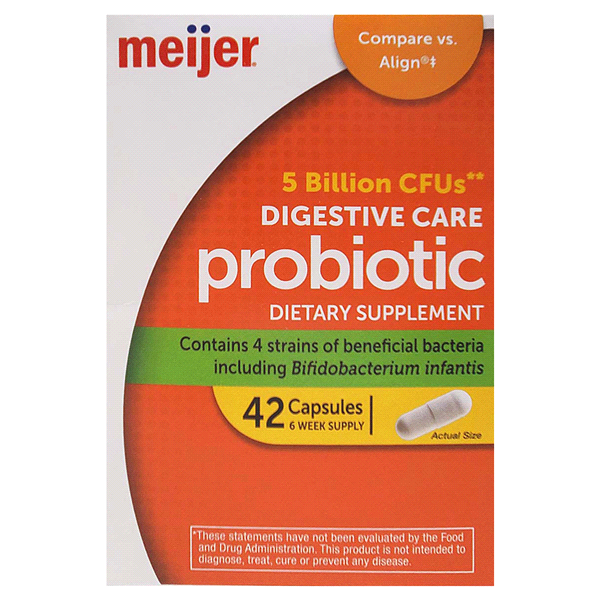 slide 1 of 3, Meijer Digestive Care Probiotic, 42 ct