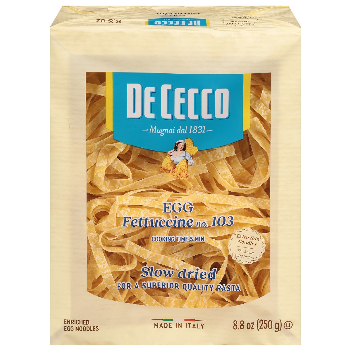 slide 2 of 13, De Cecco No. 103 Egg Fettuccine 8.8 oz, 8.8 oz