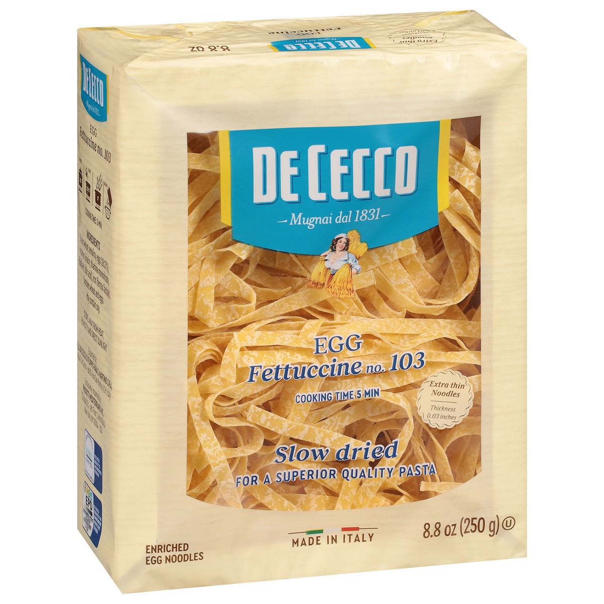 slide 3 of 13, De Cecco No. 103 Egg Fettuccine 8.8 oz, 8.8 oz