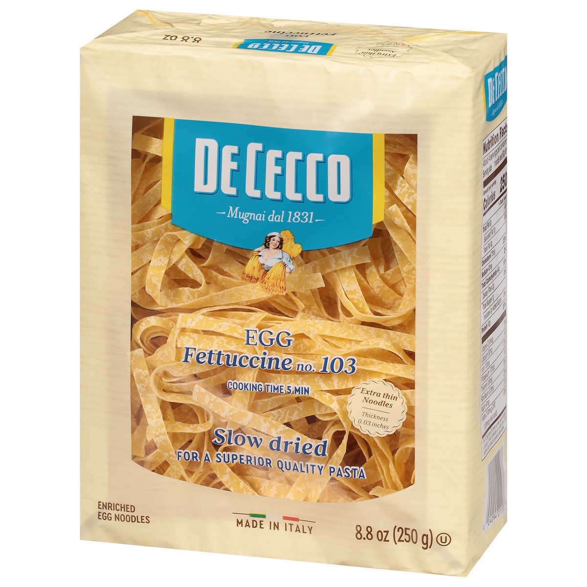 slide 4 of 13, De Cecco No. 103 Egg Fettuccine 8.8 oz, 8.8 oz