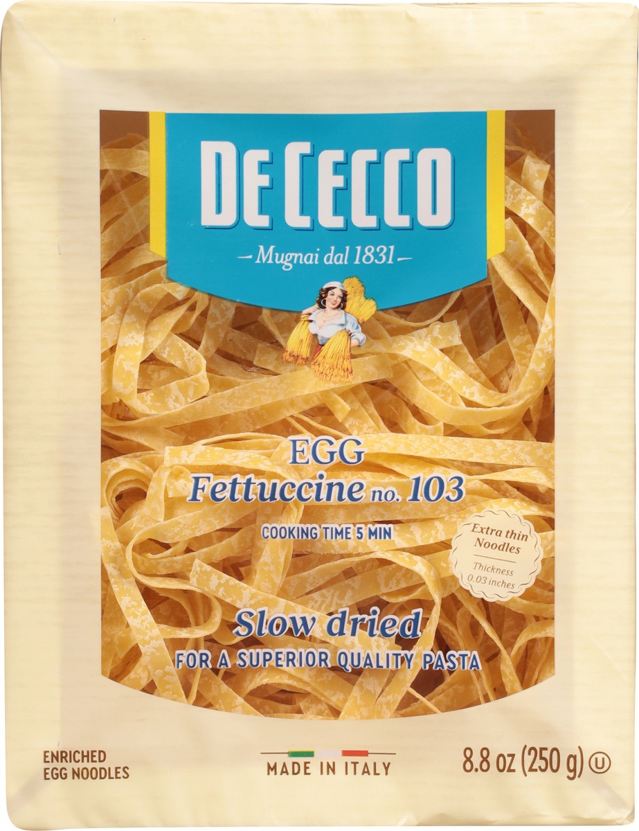 slide 6 of 13, De Cecco No. 103 Egg Fettuccine 8.8 oz, 8.8 oz