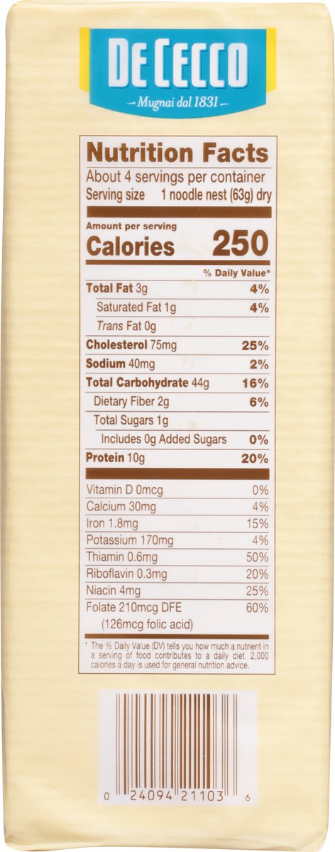 slide 8 of 13, De Cecco No. 103 Egg Fettuccine 8.8 oz, 8.8 oz