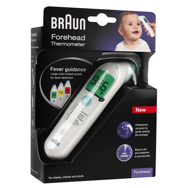 slide 1 of 1, Braun Forehead Thermometer, 1 ct