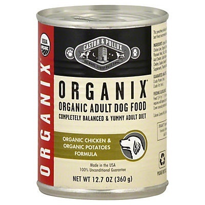 slide 1 of 1, Castor & Pollux Organix Adult Organic Chicken And Organic Potatoes Formula Dog Food, 12.7 oz