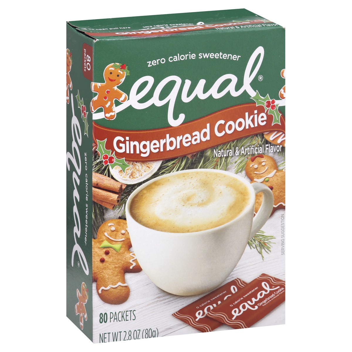 slide 4 of 12, Equal Zero Calorie Gingerbread Cookie Sweetener 80 ea, 80 ct