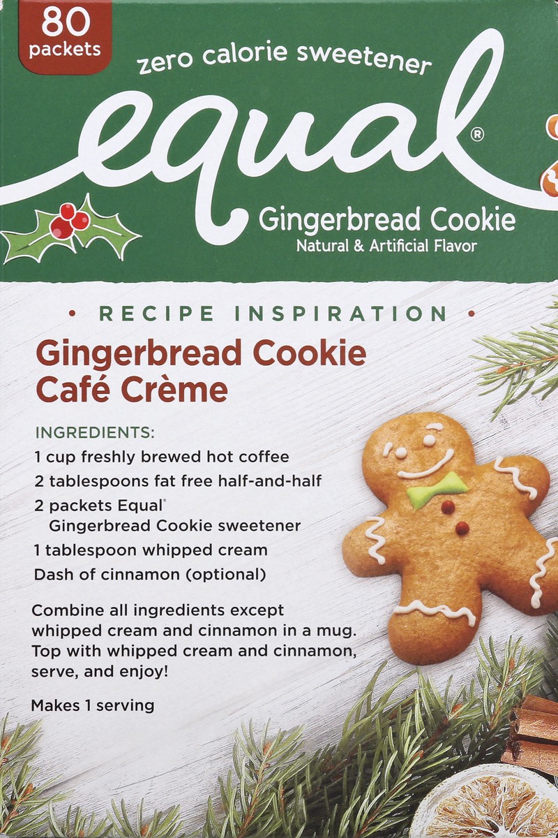 slide 6 of 12, Equal Zero Calorie Gingerbread Cookie Sweetener 80 ea, 80 ct