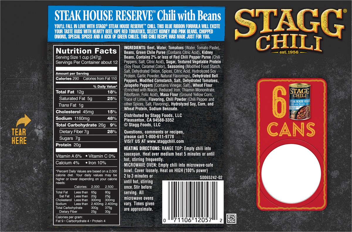 slide 2 of 10, Stagg STAGG STEAK HOUSE Reserve Chili with Beans, 