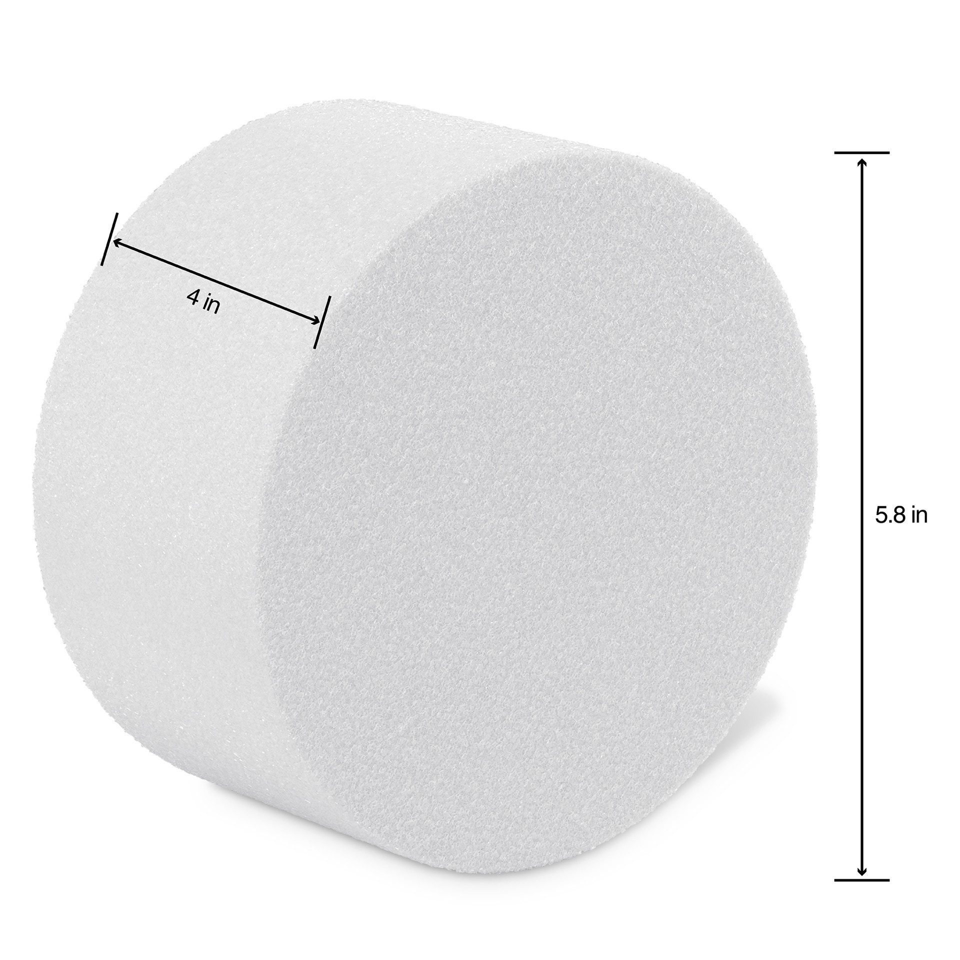 slide 4 of 7, Floracraft Craftfōm 6" Cake Form, White, 4 in x 5.8 in