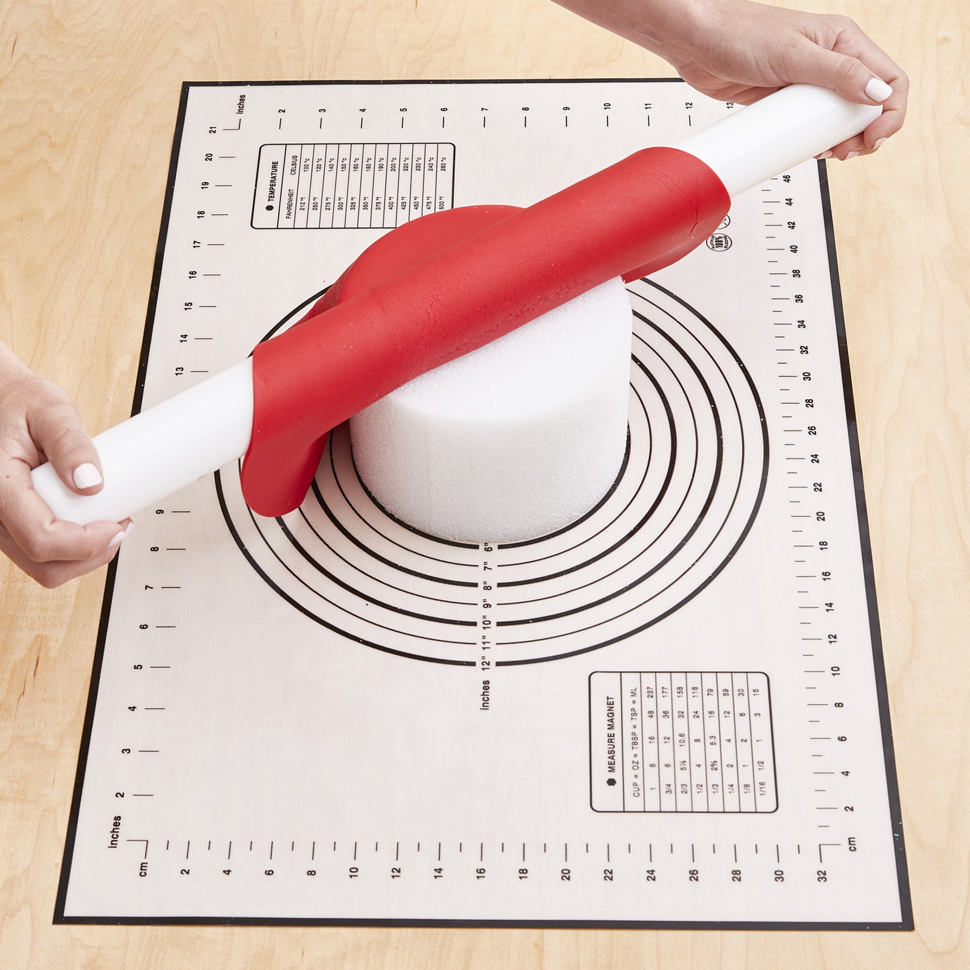 slide 3 of 7, Floracraft Craftfōm 6" Cake Form, White, 4 in x 5.8 in