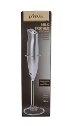 Primula Handheld Battery Operated Milk Frother With Stand - Silver