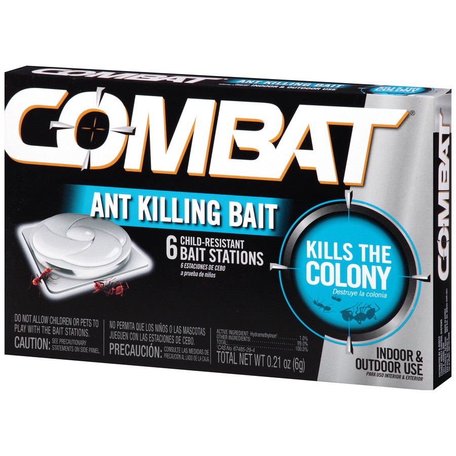 slide 2 of 6, Combat Indoor & Outdoor Use Ant Killing Bait Stations, 6 ct
