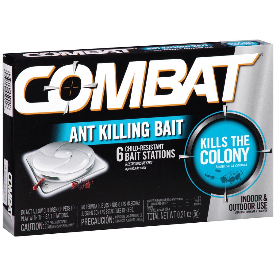 slide 3 of 6, Combat Indoor & Outdoor Use Ant Killing Bait Stations, 6 ct