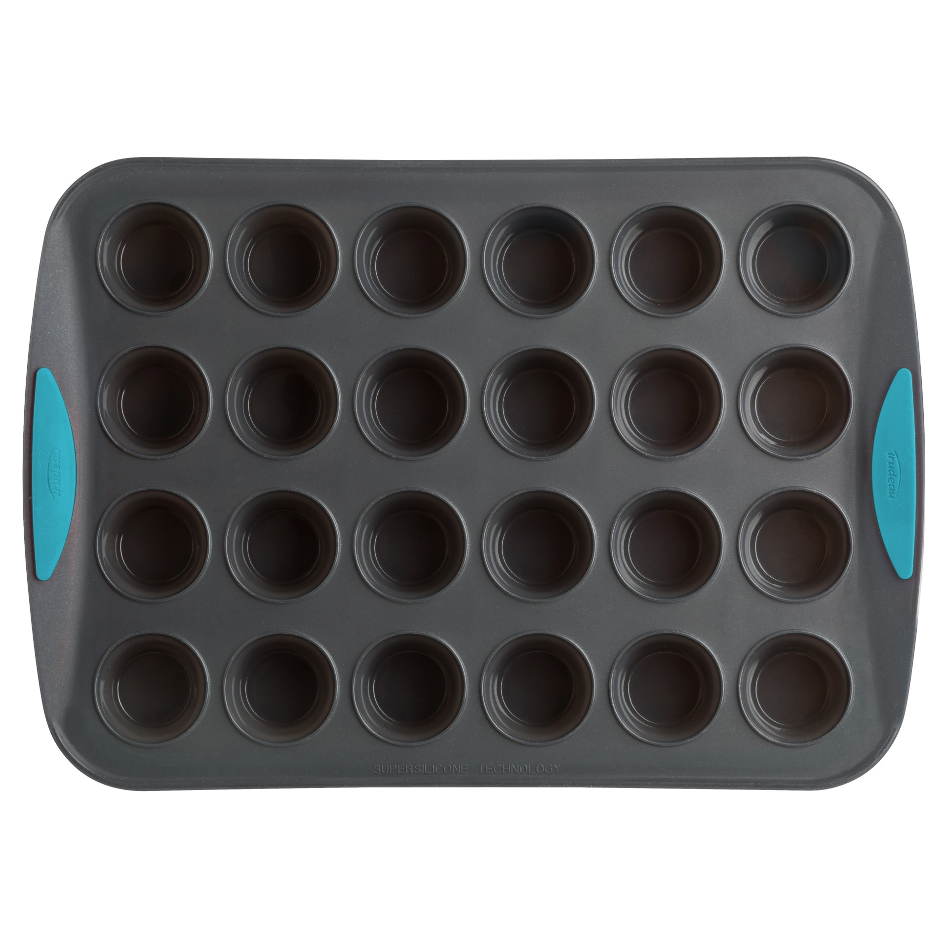 slide 1 of 1, Trudeau Mini Structured Silicone Muffin Pan, 24 ct