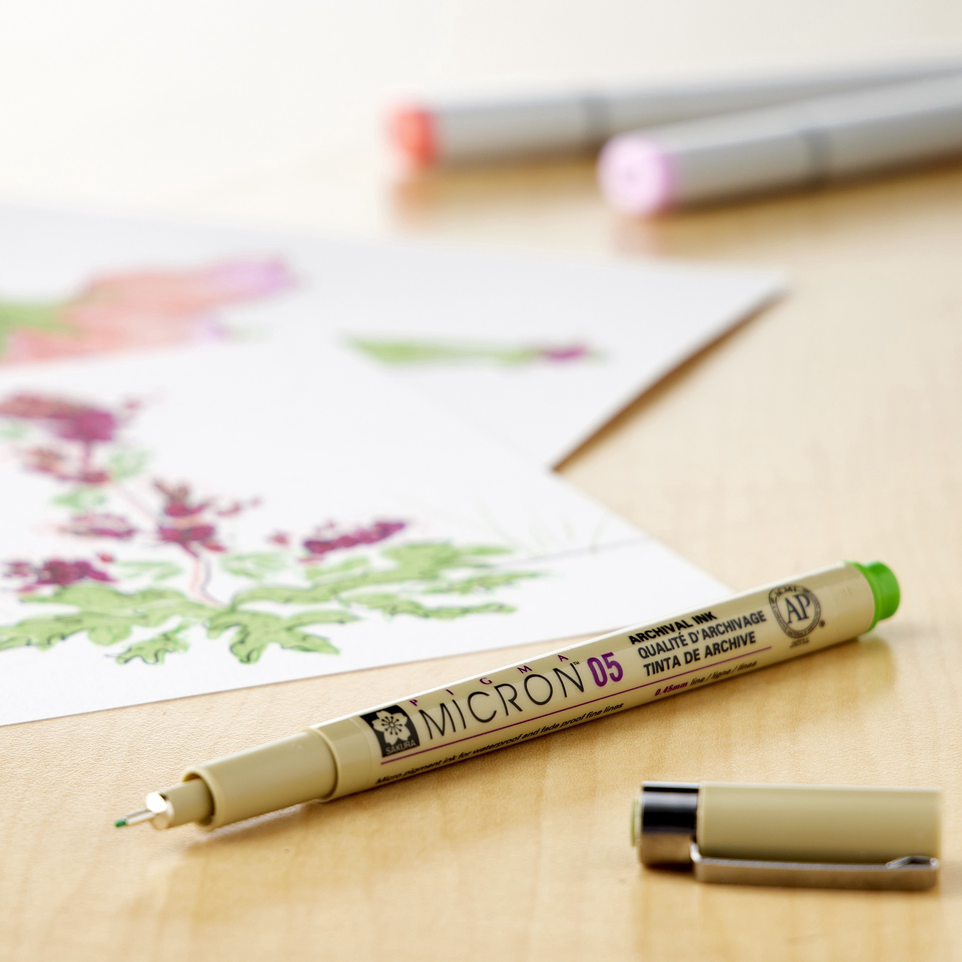 slide 3 of 3, Sakura Pigma Micron 05 Fine Line Pen, 0.45 mm