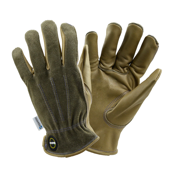 slide 1 of 1, Miracle-Gro Women's Aqua Armor Premium Leather Glove - Small/Medium, smallmedium