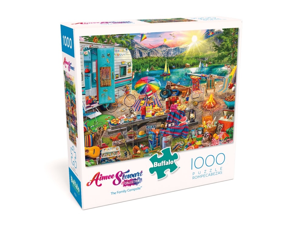 slide 1 of 1, Buffalo Games Aimee Stewart: The Family Campsite Jigsaw Puzzle, 1000 ct