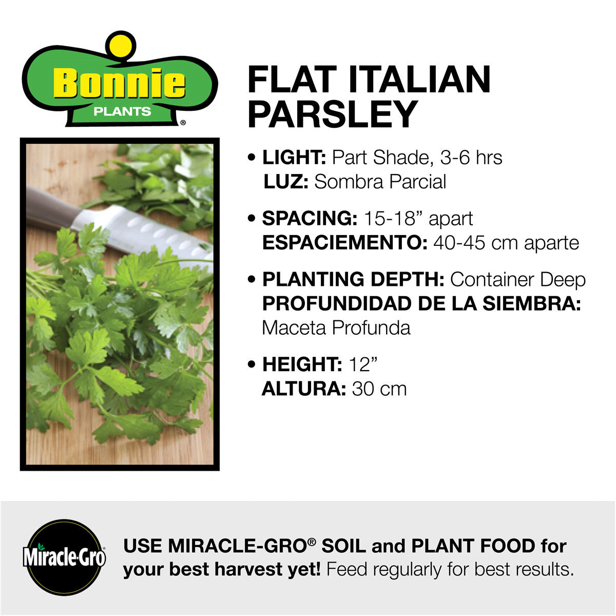 slide 9 of 9, Bonnie Plants  Parsley Italian Flat, 19.3 oz