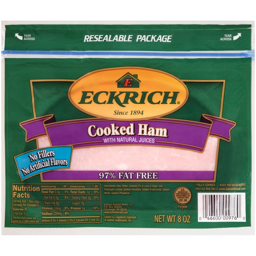 slide 1 of 1, Armour Eckrich Cooked Ham, 9 oz