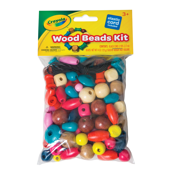 slide 1 of 1, Crayola Wood Beads, Assorted Colors, 1 ct