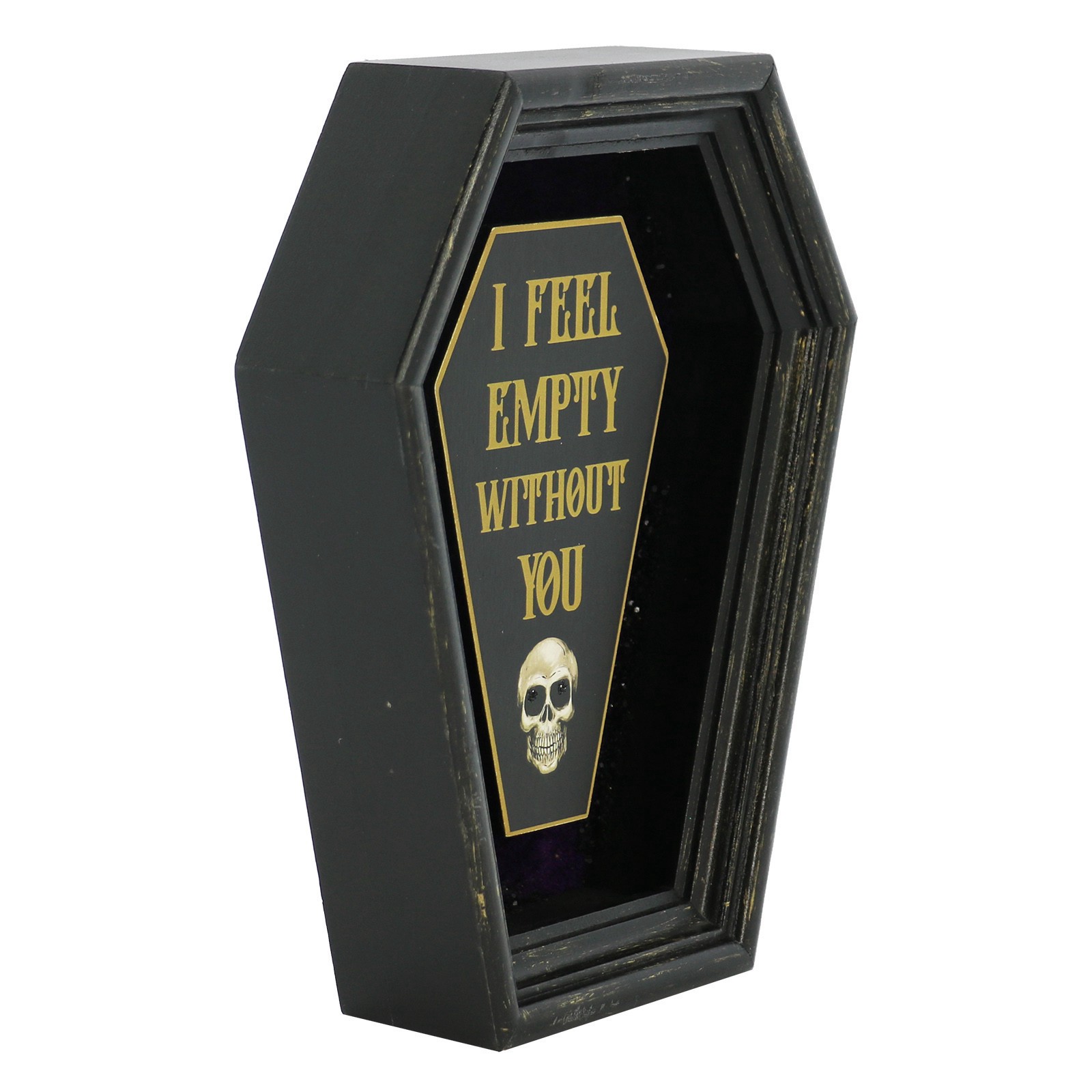 slide 4 of 4, 8" Empty Without You Coffin Tabletop Decor By Ashland, 6.25 in x 1.75 in x 8 in