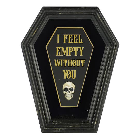 slide 1 of 4, 8" Empty Without You Coffin Tabletop Decor By Ashland, 6.25 in x 1.75 in x 8 in