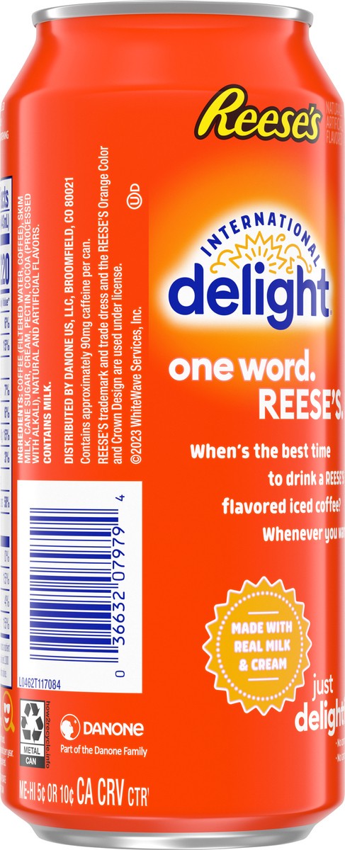 slide 13 of 14, International Delight Iced Coffee, REESE'S, Grab and Go Coffee Drinks Made with Real Milk and Cream, 15 FL OZ, 15 oz