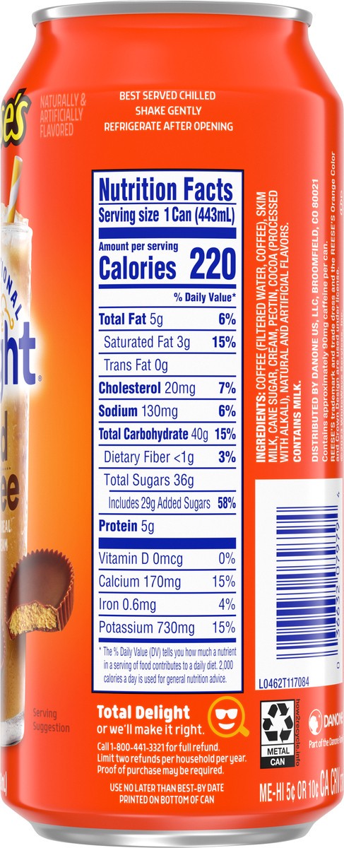 slide 3 of 14, International Delight Iced Coffee, REESE'S, Grab and Go Coffee Drinks Made with Real Milk and Cream, 15 FL OZ, 15 oz