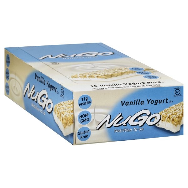 slide 1 of 1, NuGo Bar Vanilla Yogurt Box, 26.4 oz