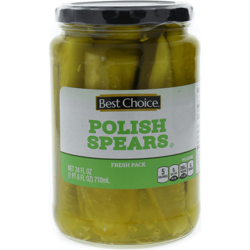 slide 1 of 1, Best Choice Polish Spear Pickle, 24 oz